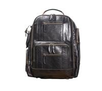 Sac à Dos de Voyage Multifonction en Cuir rétro avec Une Valise en Cuir Crazy Horse, Grand capacité, Sac pour Ordinateur pour Hommes,Noir