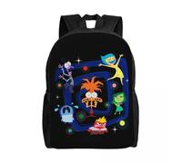 Sac à dos de voyage personnalisé à spirale avec personnage à l'envers pour hommes et femmes, sac à dos d'ordinateur pour l'école, sac à dos pour étudiants Noir