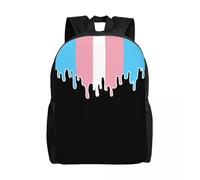 Sac à dos de voyage personnalisé avec drapeau de la fierté transgenre pour hommes et femmes, cartable pour ordinateur portable, cartable pour les lesbiennes, les gays et les lesbiennes Noir