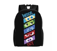 Sac à dos de voyage personnalisé avec panneaux d'émotions à l'envers pour hommes et femmes, sac d'école pour ordinateur, sac à dos pour étudiants Noir