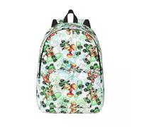 Sac à dos de voyage personnalise en toile avec motif Mickey Mouse et dessin anime pour femme et homme, ideal pour l'ecole, l'ordinateur ou les études. Noir