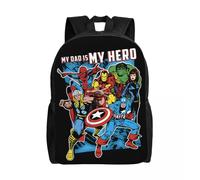 Sac à dos de voyage personnalise Hulk Avengers Hero Dad pour femmes et hommes, sac à dos d'ordinateur pour l'ecole, sac à dos pour etudiants Noir