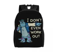 Sac à dos de voyage personnalise Monsters University James P Sullivan pour ordinateur portable Sulley ne fait pas son travail Sacs à dos pour etudiants Noir