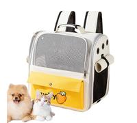 - Sac à dos de voyage portable pour chat et chiot, sac en filet confortable, bretelles réglables, sac de transport respirant | Compagnon pratique en plein air pour la randonnée, la caméra