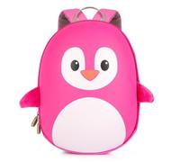 Sac à dos de voyage pour enfant Boppi Tiny Trekker - Pingouin Rose - Bretelles matelassées et boucle de harnais