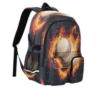 Sac à dos de voyage pour ordinateur portable 14" Motif flammes Magma Baseball