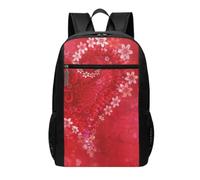 Sac à dos de voyage pour ordinateur portable avec imprimé de tournesol vintage et coq - Sac d'école léger pour sac à dos décontracté, sac à dos de randonnée, Fleur en forme de cœur rouge, One Size