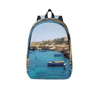 Sac à dos de voyage pour ordinateur portable de 15,6" pour femme et homme - Sac à dos de week-end pour toile de fond d'Halloween, Côte de Malte, Medium