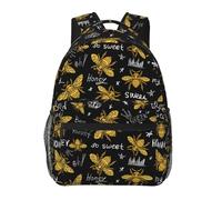 Sac à dos de voyage pour ordinateur portable Golden Sweet Honey Bee Queen, sac à dos léger de grande capacité, sac à dos pour ordinateur portable, sac de travail pour le yoga, la plage et la randonnée