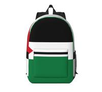 Sac à dos de voyage pour ordinateur portable imprimé drapeau de l'État de Palestine pour homme et femme avec bretelles réglables, robuste et résistant à l'usure