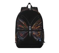 Sac à dos de voyage pour ordinateur portable imprimé papillon mystère pour homme et femme avec bretelles réglables, robuste et résistant à l'usure