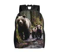 Sac à dos de voyage pour ordinateur portable Mother Bear And Her Cubs - Imperméable et léger - Joli sac à dos pour femme et homme