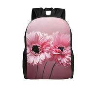 Sac à dos de voyage pour ordinateur portable pour femme et homme, imperméable, léger, mignon, sac à dos décontracté avec deux fleurs roses