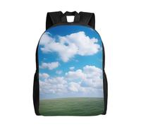 Sac à dos de voyage pour ordinateur portable pour femme et homme, imperméable, léger, mignon, sac à dos décontracté, nuages blancs, ciel