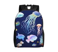 Sac à dos de voyage pour ordinateur portable pour homme et femme, imperméable, léger, mignon, animal marin aquatique, sac à dos décontracté