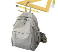 Sac à dos de voyage - Sac à dos étudiant léger multifonctionnel école voyage rangement léger, sûr, stable, portable, confortable, facile à utiliser, protection, soutien | Travail, trajets, Gris clair