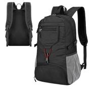 Sac À Dos De Voyage - Sac À Engrenages Ultra-Légers, Paquet Extérieur Pliable, Sac À Dos Sport Compact | Option De Stockage En Nylon Résistant À L'eau, Sacs À Bandoulière Adapt, Noir , référence à la