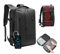 Sac à dos de voyage sous vide, sac de voyage rangement sous vide 22L-45L avec plusieurs poches, à dos emporter, sans pompe..