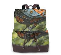 Sac à dos de voyage tendance pour femme Moineau mécanique, sac à dos décontracté, sac à dos en cuir imprimé pour femme pour le travail