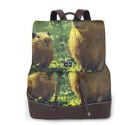 Sac à dos de voyage tendance pour femme Motif deux marmottes dans la forêt