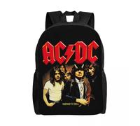 Sac à dos de voyage vintage Rock AC DC pour femmes et hommes, sac d'école pour ordinateur portable, sac à dos pour étudiants, groupe de musique heavy metal Noir