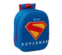 Sac à dos d'école 3D - safta - Design 3D - Adaptable au chariot - 27x10x33 cm - Bleu - Polyester - Épaules rembourrées