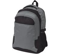vidaXL Sac à dos d'école 40 L noir et gris