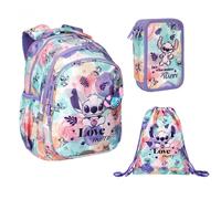 Coolpack Stitch - Sac à dos avec trousse à dessin et sac de sport - pochette à chaussures - Sac à dos d'école 19 L