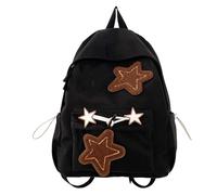 Sac à dos d'école à motif d'étoile vintage spacieux pour les personnes individuelles Étudiants et aventuriers Sac d'école, Noir