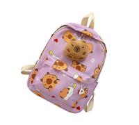 Sac à dos d'école amusant Capybara pour les étudiants Pratique et à transporter Sac à livres résistant pour les courts voyages et les garderies ont besoin d'un sac à dos pour enfants de grande