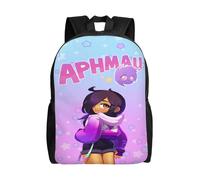 Sac à dos d'école Aphmau, cartable d'école primaire, collège, grande capacité, sac à bandoulière décontracté, sac pour ordinateur portable, pour garçons et filles - SYS945 Noir