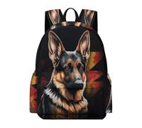 Sac À Dos D'école, Cartable Chien de Berger Allemand De Voyage, Sac À Dos Pour Ordinateur Portable, Cartable Chien Animal Décontracté Pour Université, Multicolore, Taille