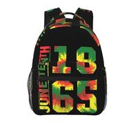Sac à dos d'école Casual Sac de Livre d'école Juneteenth, Mois de l'histoire des Noirs, 1865 Personnalisé Daypacks pour Garçons Cadeaux Enfant 29X40cm