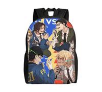 Sac à dos d'école Détective Conan, sac à dos de dessin animé, sac à dos tendance pour garçons, sac d'école, sac à dos de voyage-HXN631 Noir