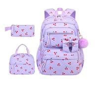 Sac à dos d'école - Ensemble boîte à déjeuner, sac à livres imperméable et | Sac d'école pour enfants - Sac de transport pour étudiants pour l'apprentissage quotidien | Tissu imperméable
