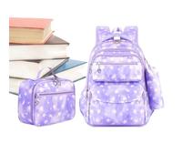Sac à dos d'école étanche pour fille avec motif d'étoiles, lilas, Siehe Beschreibung, Voir description