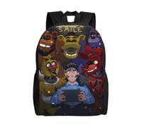 Sac à dos d'école Five Nights At Freddy's, sac à dos de dessin animé, sac à dos tendance pour garçons, sac d'école, sac à dos de voyage-HXN706 Noir