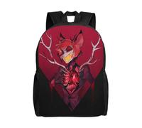 Sac à dos d'école Hazbin Hotel Helluva Boss pour adolescentes, sac de collège pour enfants, sac à dos décontracté à bandoulière pour jeunes - XTYD3863 Noir
