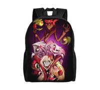 Sac à dos d'école Hazbin Hotel Helluva Boss pour adolescentes, sac de collège pour enfants, sac à dos décontracté à bandoulière pour jeunes - XTYD3763 Noir