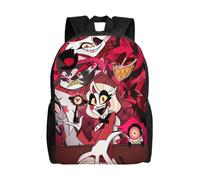 Sac à dos d'école Hazbin Hotel Helluva Boss pour adolescentes, sac de collège pour enfants, sac à dos décontracté à bandoulière pour jeunes - XTYD3919 Noir