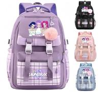 Sac à dos d'école K-Pop Demon Hunters - 44 x 30 x 13 cm, produit Demon Hunters, sac à dos de voyage en nylon multi-poches, sac à dos d'université Demon Hunters Anime Demon Cosplay pour les fans