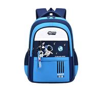 Sac à dos d'école léger en tissu imperméable avec plusieurs compartiments, joli motif dessin animé pour garçons et filles Passeport Et Étiquette Portefeuille Pour Homme Avec Pince (Sky Blue, One Size)