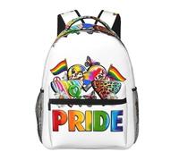 Sac à dos d'école Léger Sac à Dos pour Enfant Fierté LGBT Rainbow Papillon Léopard Portable Cartable Scolaire pour Ecole Maternelle Cadeaux 29X40cm