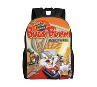 Sac à dos d'école Looney Tunes Bugs Bunny pour adolescents, garçons et filles - XTYD4686 Noir
