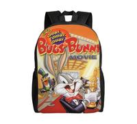 Sac à dos d'école Looney Tunes Bugs Bunny pour adolescents, garçons et filles - XTYD4686 Noir