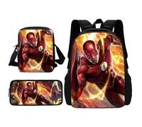 Sac à dos d'ecole Marvel Super Flash pour enfant avec bandoulière, trousse à crayons, cartable pour garcons et filles, cadeau Noir