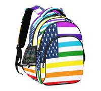 Sac à dos d'école mignon pour enfants Drapeau des États-Unis Grec Rainbow | Mochilas pour enfants adolescents garçons décontracté mochilas para ninas de 13 ans