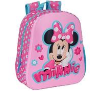 Sac à dos d'école Minnie Mouse - SAFTA - Design 3D - Adaptable au chariot - Enfant - Rose