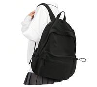 Sac à dos d'école noir imperméable, sac à dos de voyage léger et décontracté pour hommes, femmes, collège, lycée, garçons et filles Matériaux de haute qualité : Nos sacs à dos sont fabriqués en nylon 
