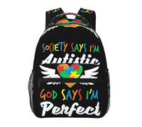 Sac à dos d'école Personnalisé Sac à Dos pour Enfants Sensibilisation à l'autisme Léger Cartable Scolaire pour Maternelle Enfant Ecole 29X40cm
